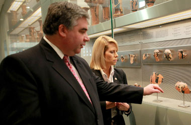 The Honourable Peter Van Loan, Minister of International Trade, visits the Acropolis Museum.