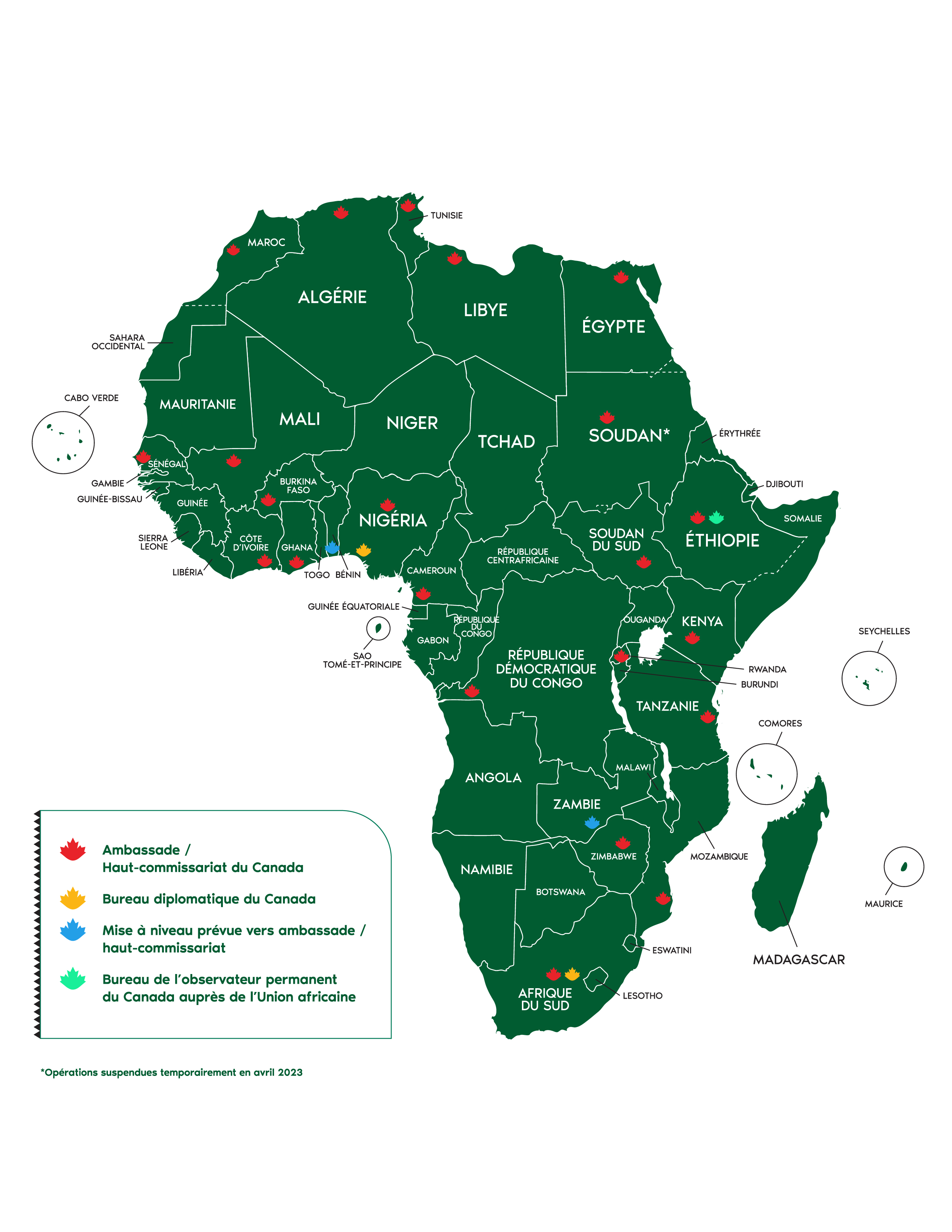 Carte de l'Afrique - Stratégie pour l'Afrique