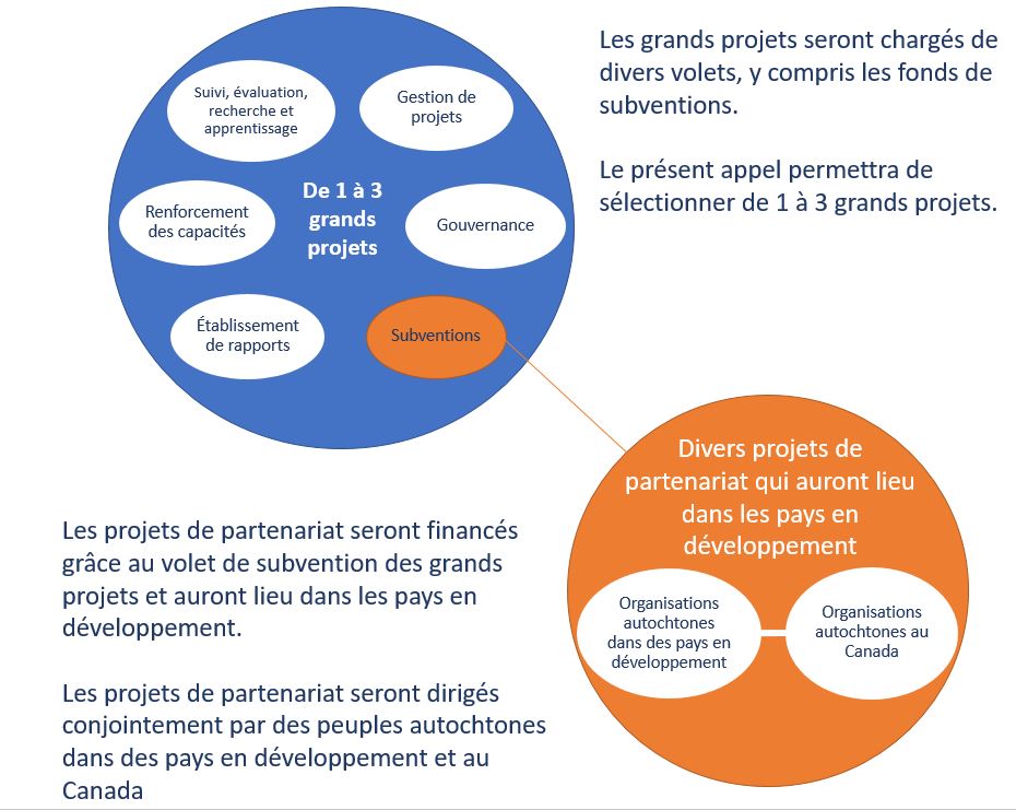 Image 1. Description de la relation entre les grands projets et les projets de partenariat.